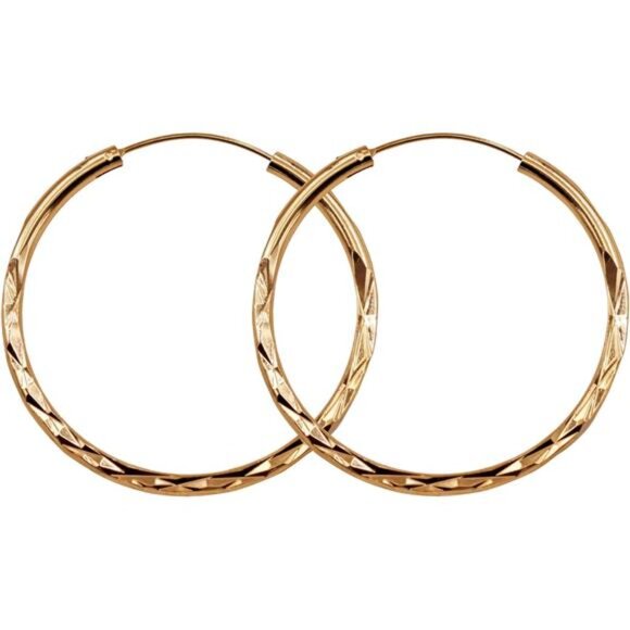 18K Gold Plated Twisted Huggie Hoop Earrings – Lightweight, Hypoallergenic - Picture 6 of 6